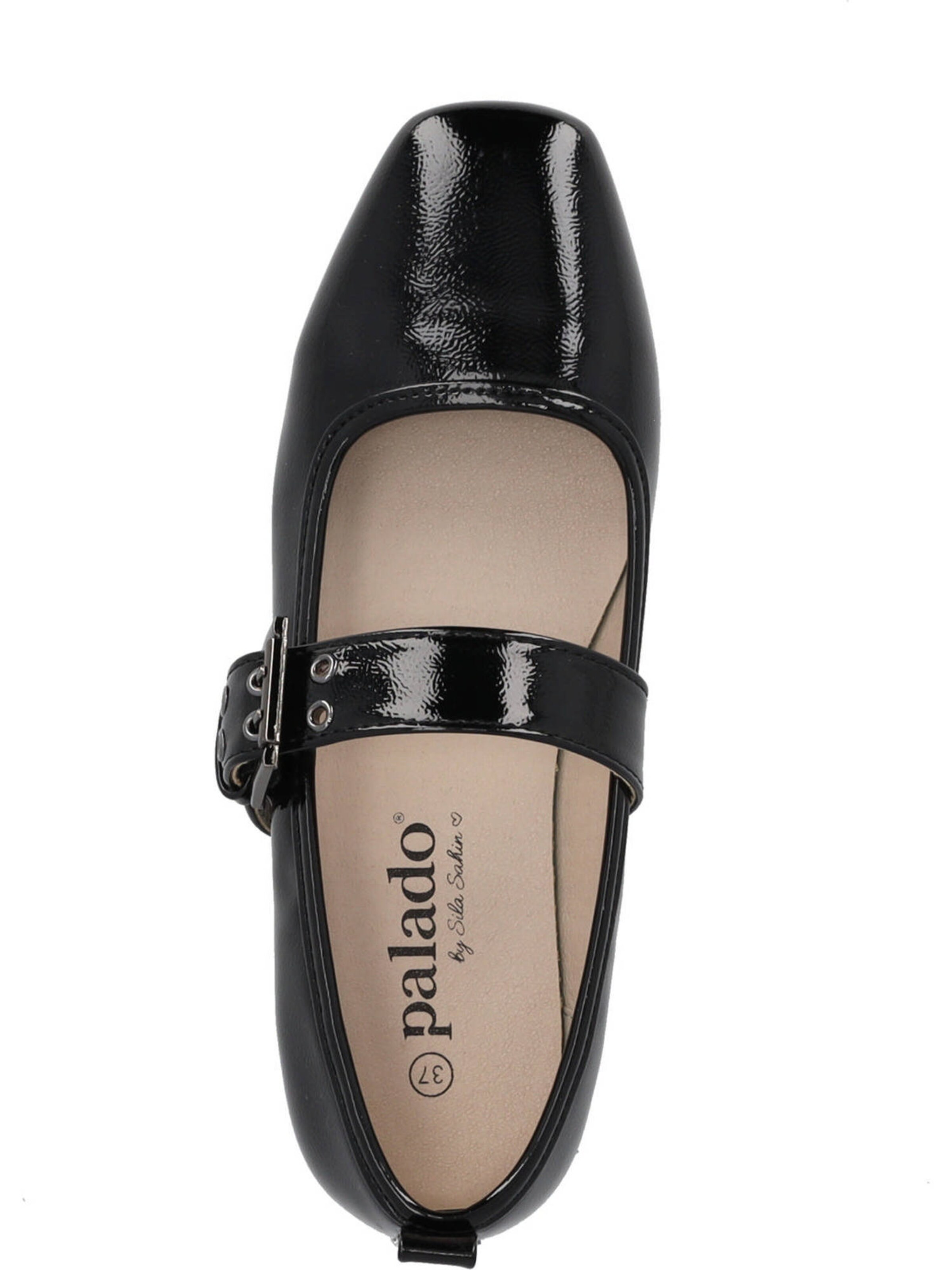 Palado by Sila Sahin Ballet Flats with Strap in Black