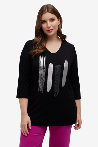 T-shirt Ulla Popken en noir : devant