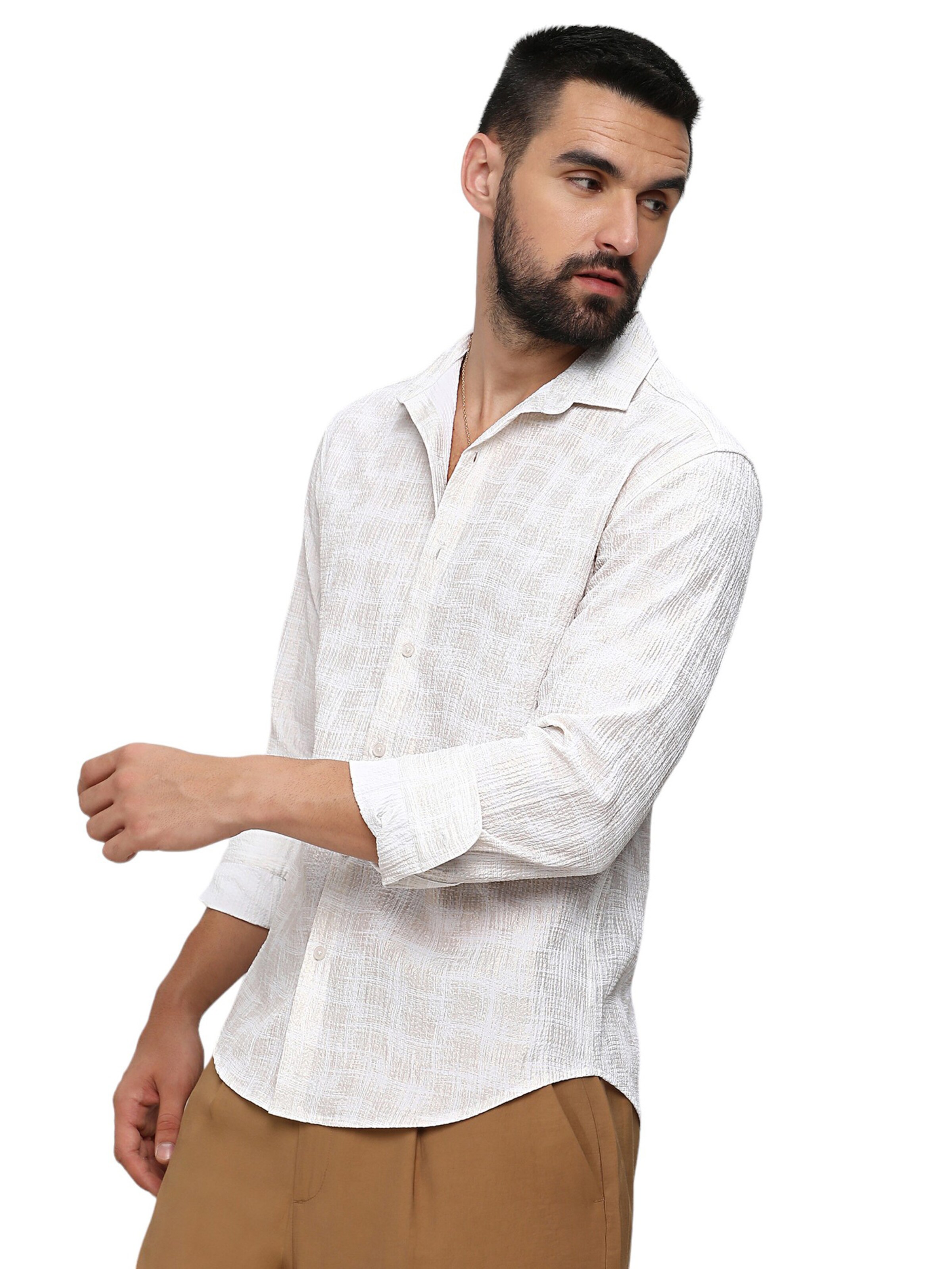 Campus Sutra Regular fit Skjorta &#x27;Raiden&#x27; i vit