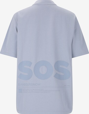 SOS T-Shirt 'Big Wood' in Blau