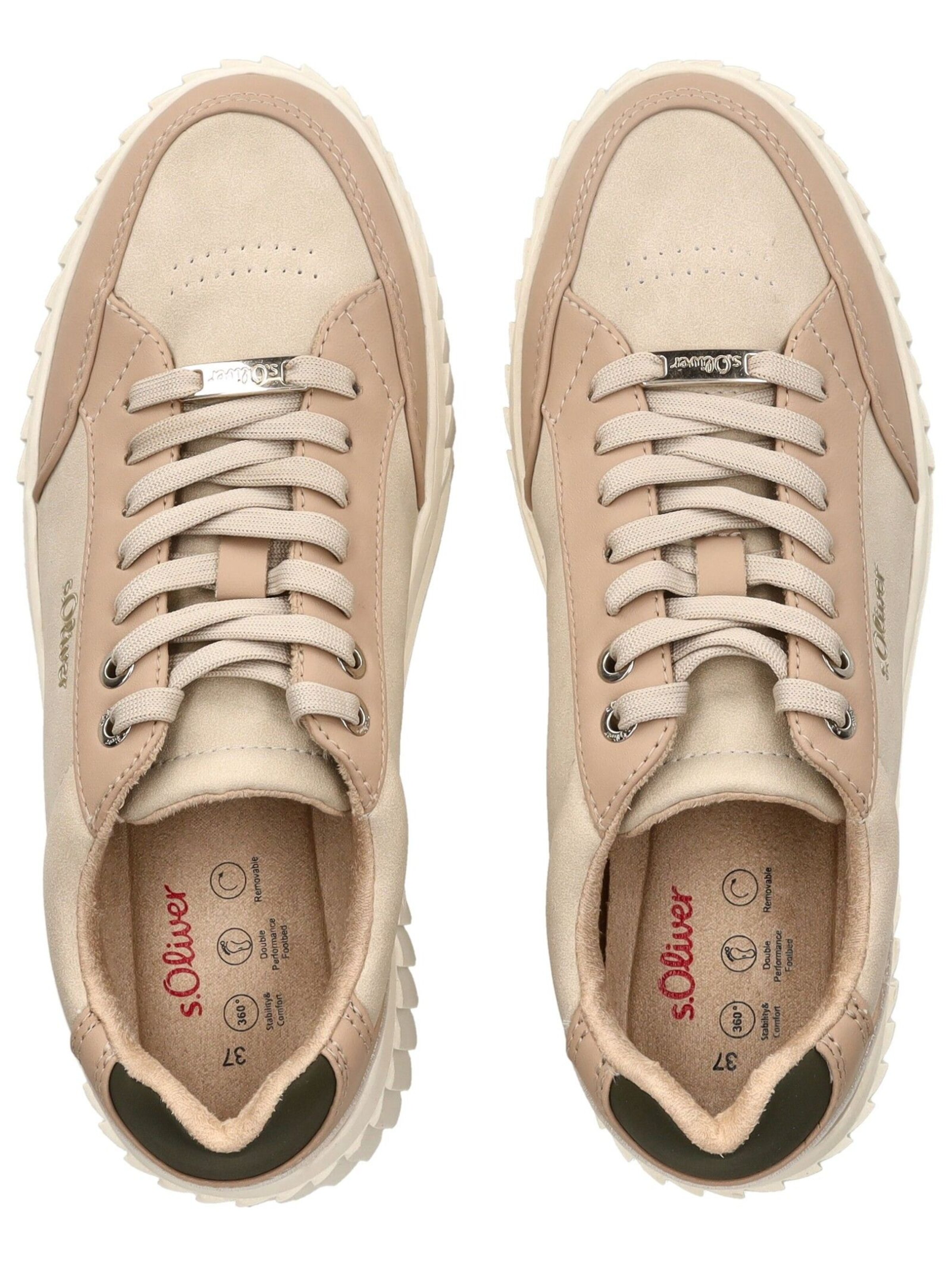 s.Oliver Sneakers laag in Beige