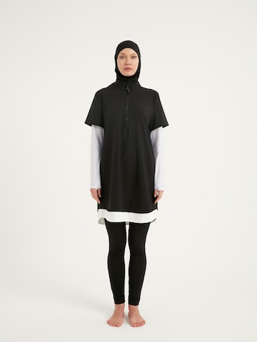 MARINA High neck Swimsuit in Black: front