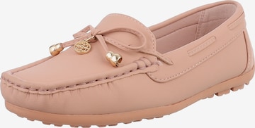 Ital-Design Moccasins in Pink: front