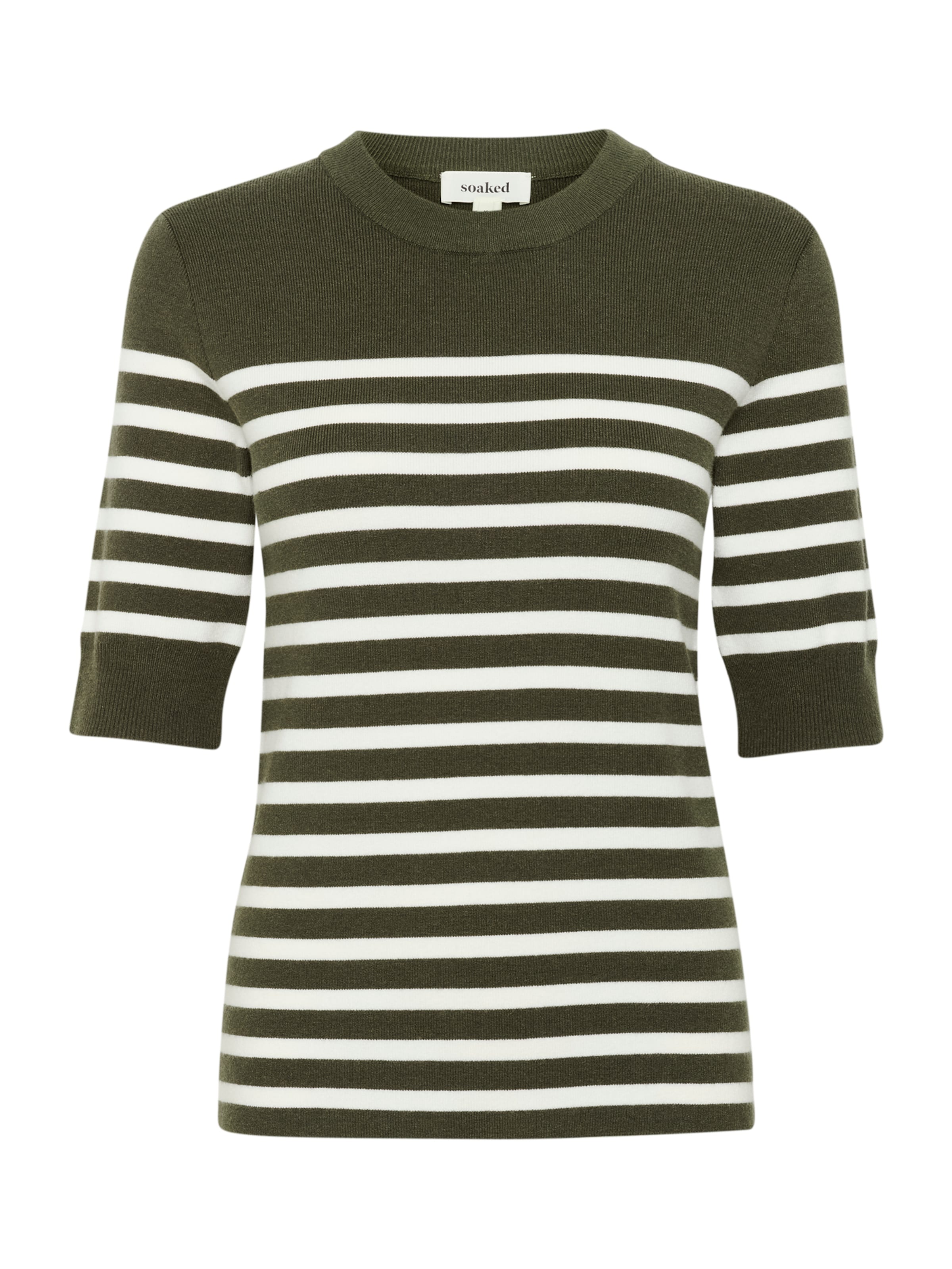 SOAKED IN LUXURY Пуловер 'Spina' в зелено: отпред