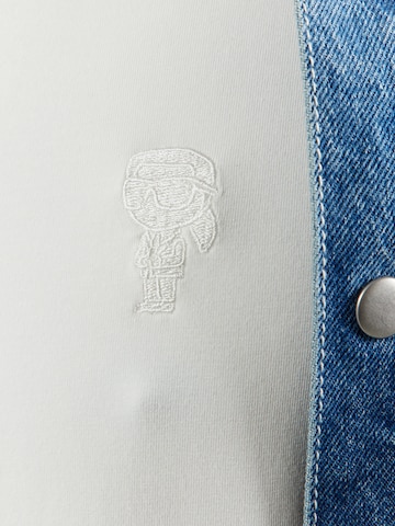 balta Karl Lagerfeld Marškinėliai