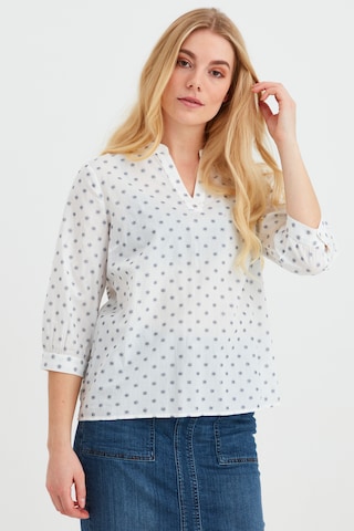 Fransa Blouse 'FRVADOB' in Wit: voorkant