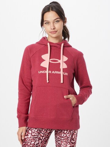 UNDER ARMOUR Athletic Sweatshirt 'Rival' in Pink: front