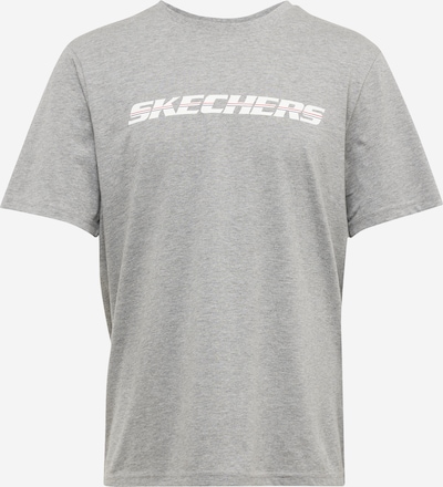 SKECHERS T-Shirt fonctionnel en bleu foncé / gris chiné / rouge / blanc, Vue avec produit