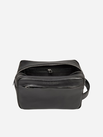 NEGOTIA Leather Toilettas 'Mori' in Zwart