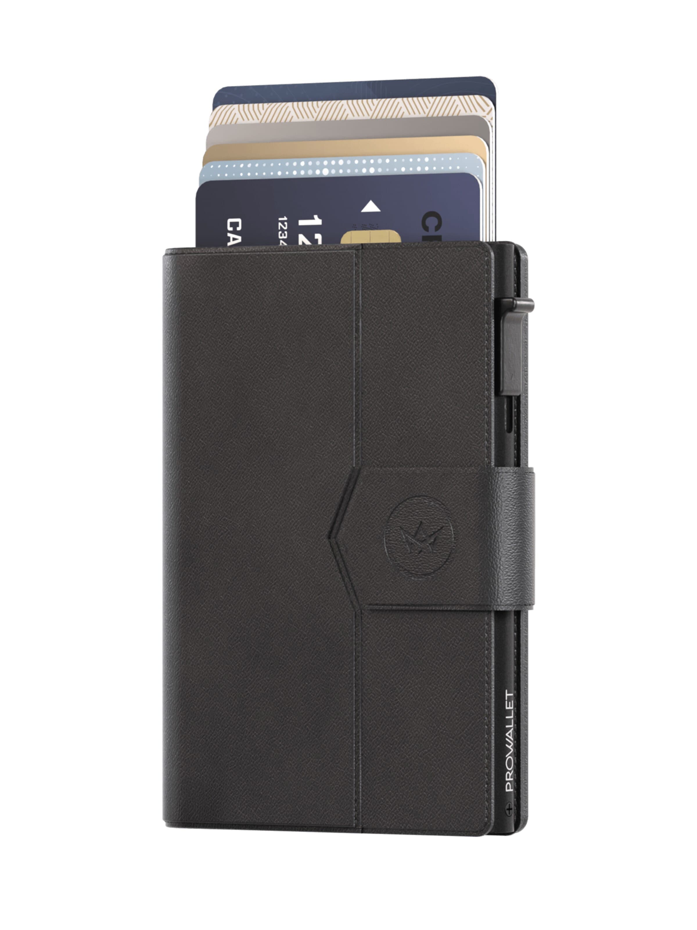 Prowallet Wallet 'Pasjeshouder Plus' in Black: front