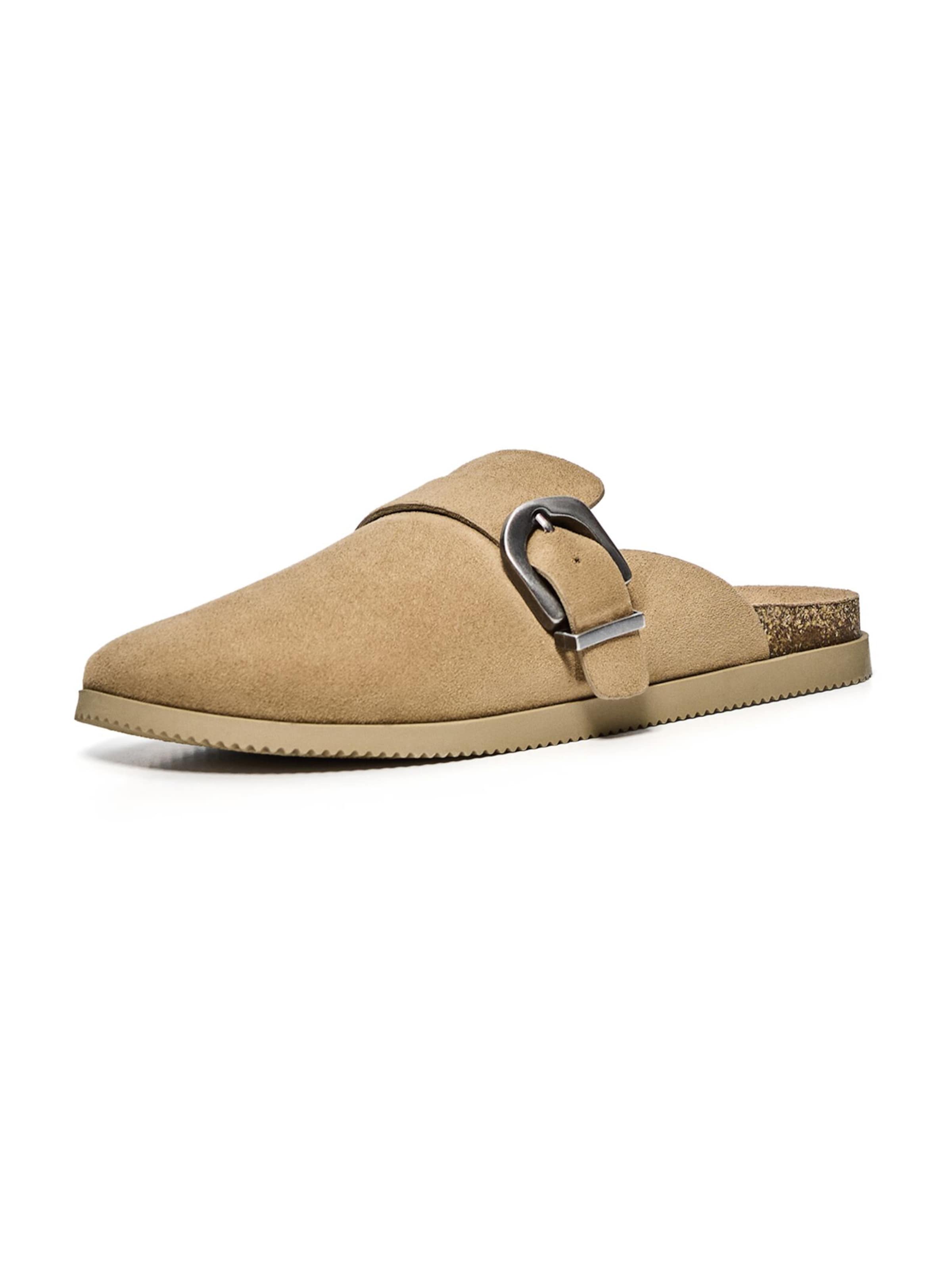 Bershka Šľapky - Béžová: predná strana