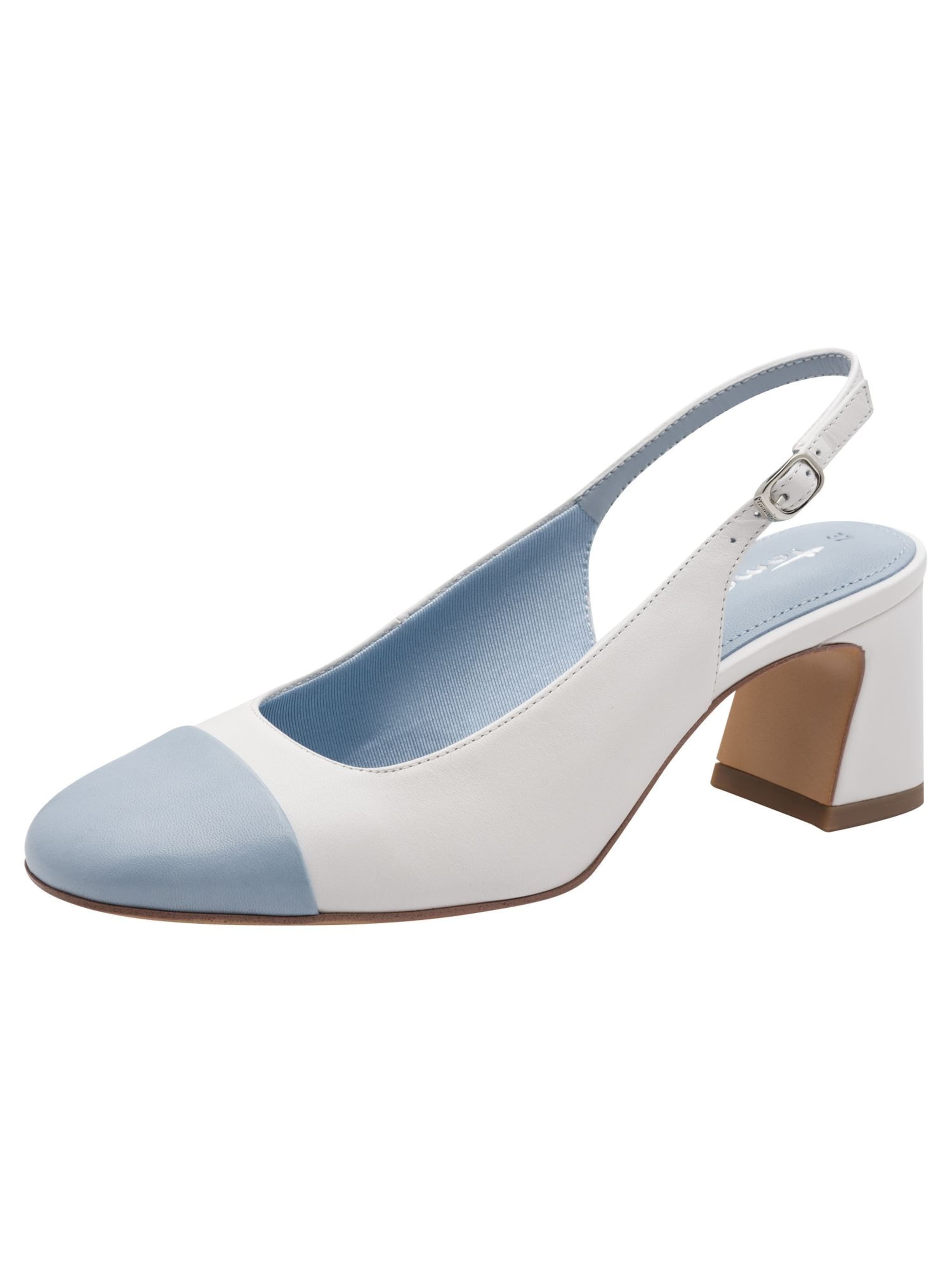 Tamaris Slingback pumps in Light blue / White, Item view