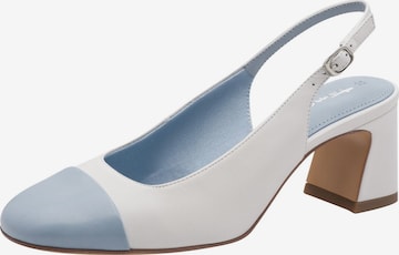 Escarpins à bride arrière Tamaris en blanc : devant