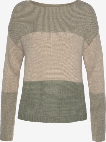 LASCANA Sweater in Green: front