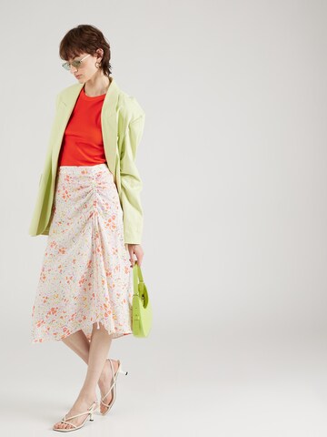 Jupe 'PCARINE' PIECES en orange