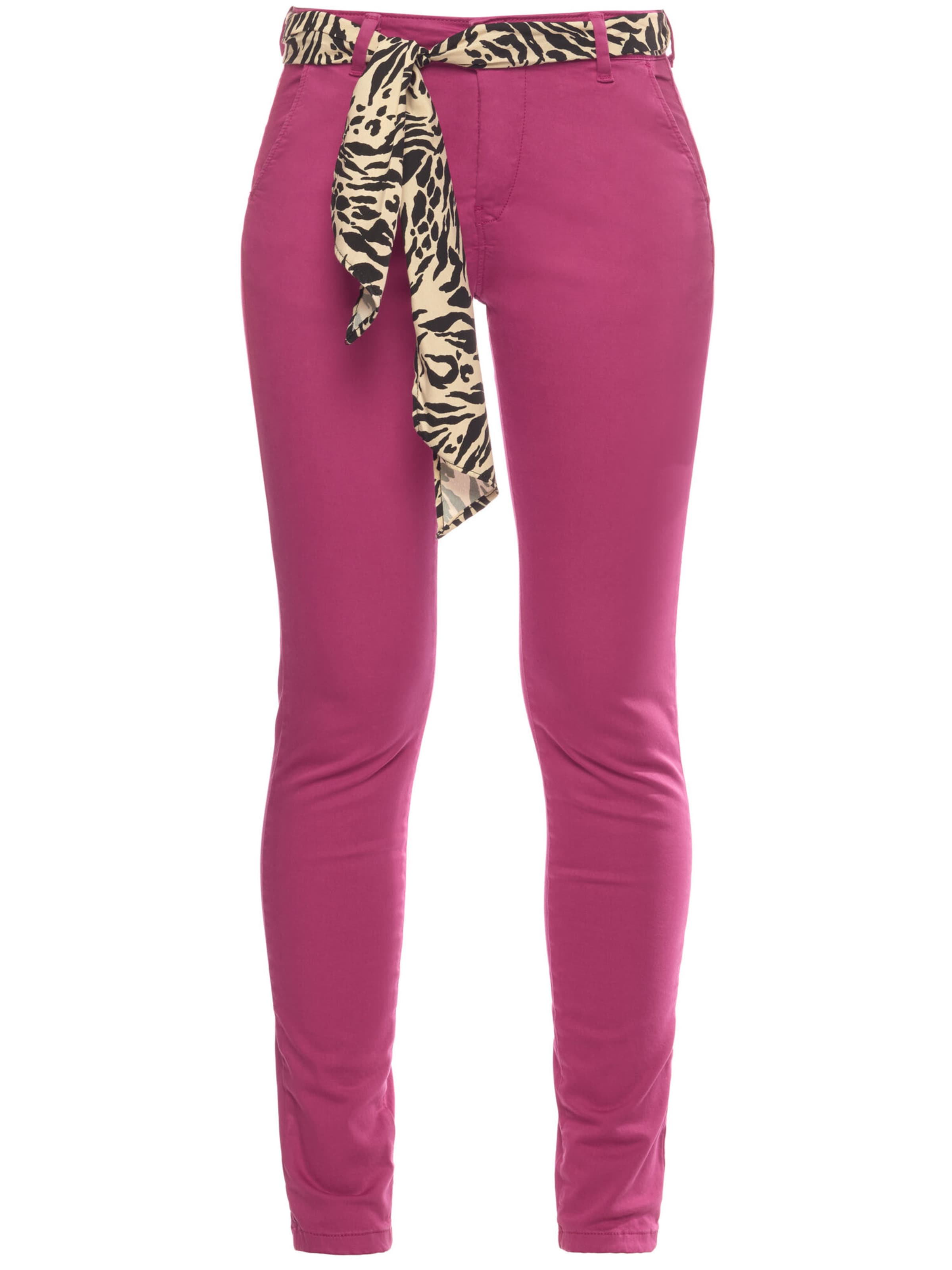 Regular Pantalon chino 'DYLI' Le Temps Des Cerises en rose : devant