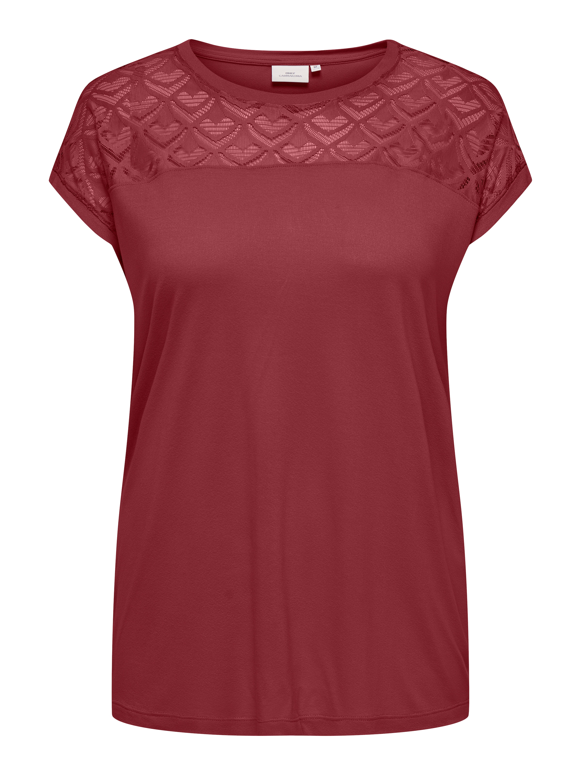 ONLY Carmakoma Tričko 'CARFlake' – červená: přední strana