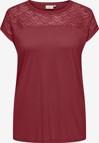 ONLY Carmakoma Shirt 'CARFlake' in Rood: voorkant