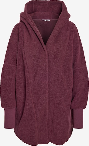 Noisy may Fleece jacket 'NMCOZY' in Red: front