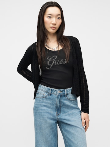 GUESS Плетена жилетка 'ROSALYN' в черно