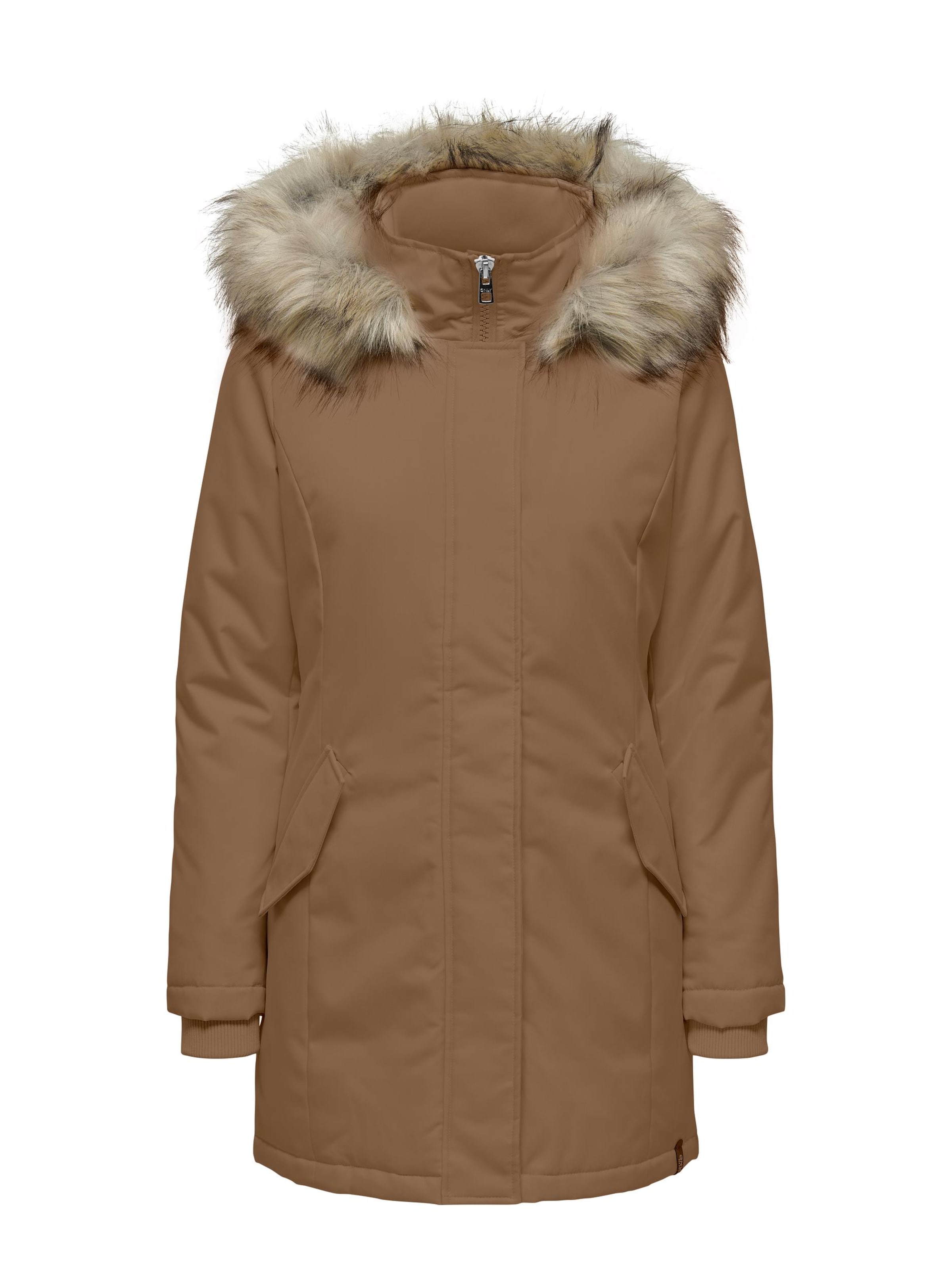 ONLY Winter parka 'ONLNEWKATY' in XS in Light brown / Light grey, Item view