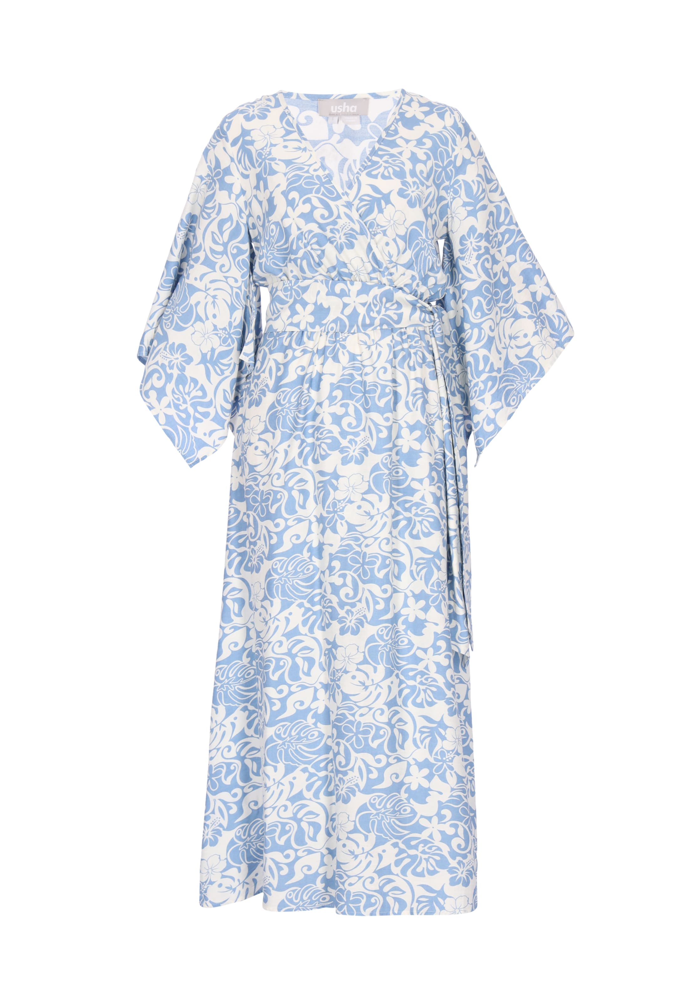 Usha Robe en bleu clair / blanc, Vue avec produit