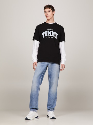 Tommy Jeans - Camisa 'Varsity' em preto