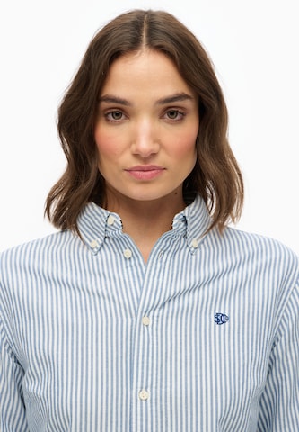 Superdry Blouse 'Oxford' in Blauw