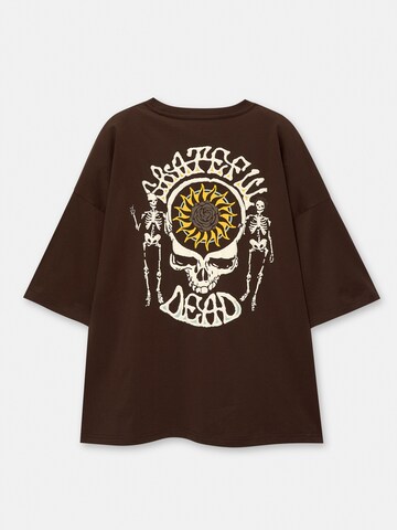 T-Shirt Pull&Bear en marron