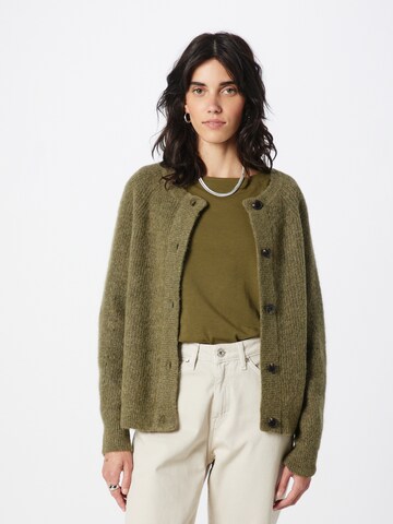 SELECTED Strickjacke 'SLFLulu' in Grün: Vorderseite