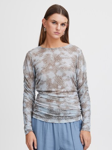 ICHI Shirt 'IH ISTA' in Braun: Vorderseite
