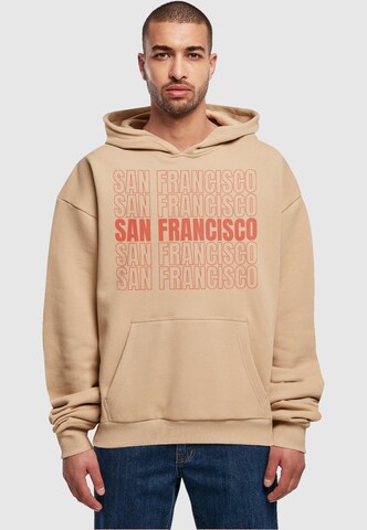 Merchcode Sweatshirt 'San Francisco' in Beige: Vorderseite