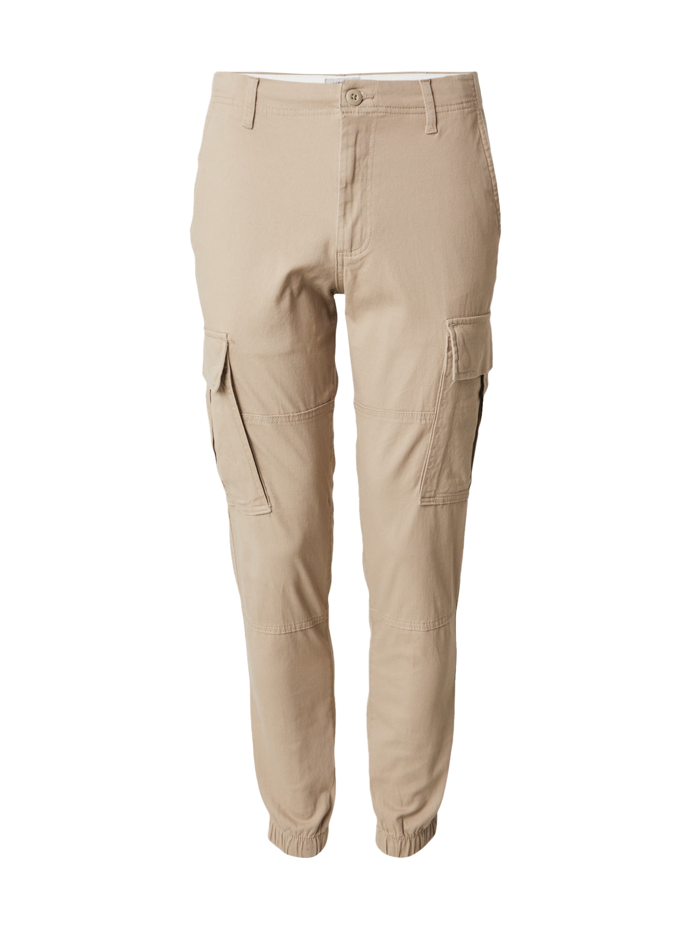 JJ Rebel Tapered Cargobukser 'JREBMichael' i beige: forside