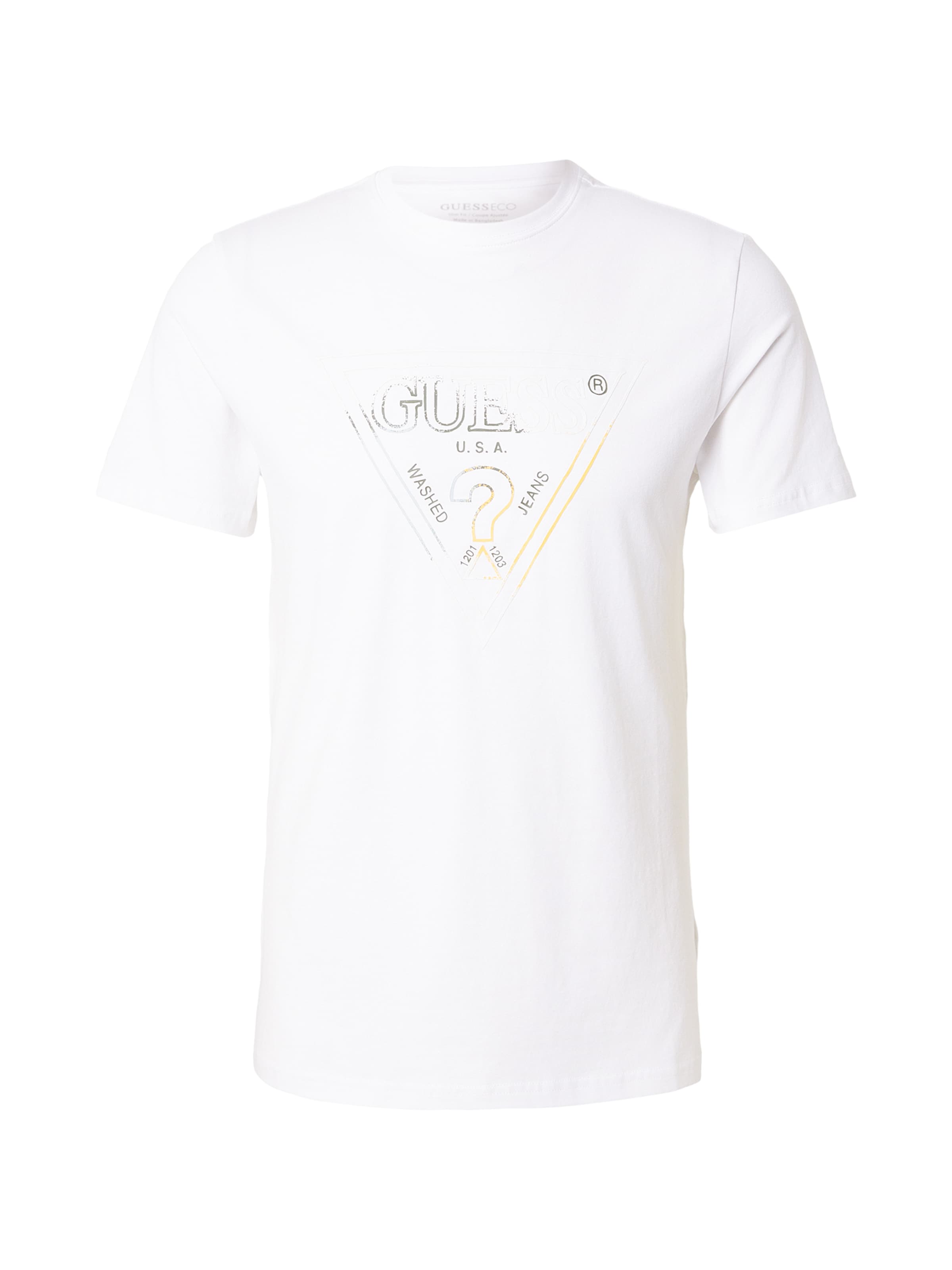 T-Shirt GUESS en blanc : devant