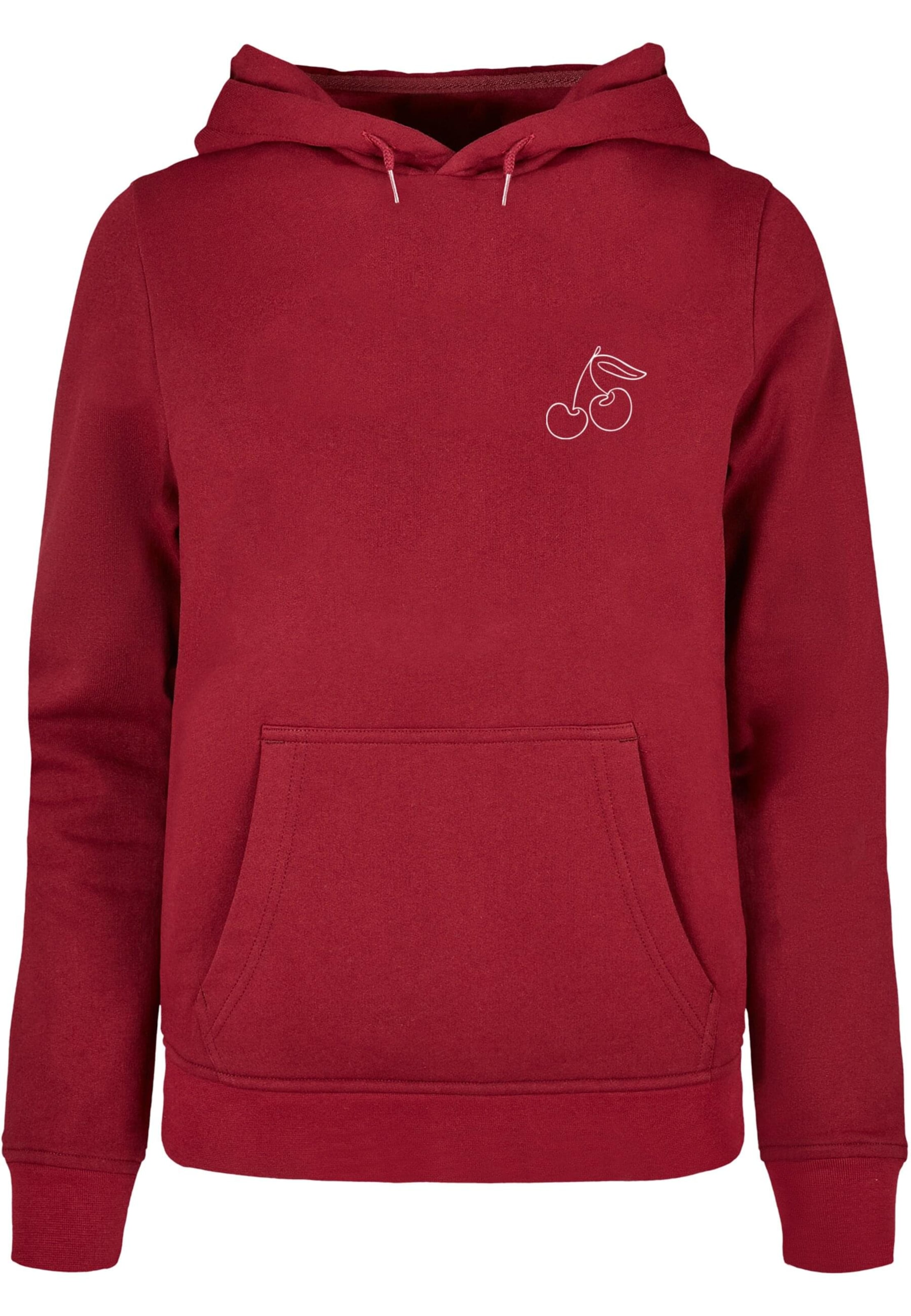 Sweat-shirt 'Cherry' Merchcode en rouge : devant