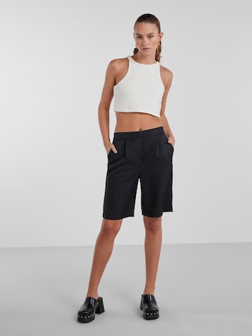 PIECES Loose fit Pleat-Front Pants 'TALLY' in Black
