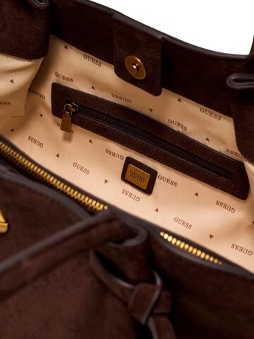 GUESS Poodlemiskott 'Guess Cabas Allegra en Suède Espresso', värv pruun