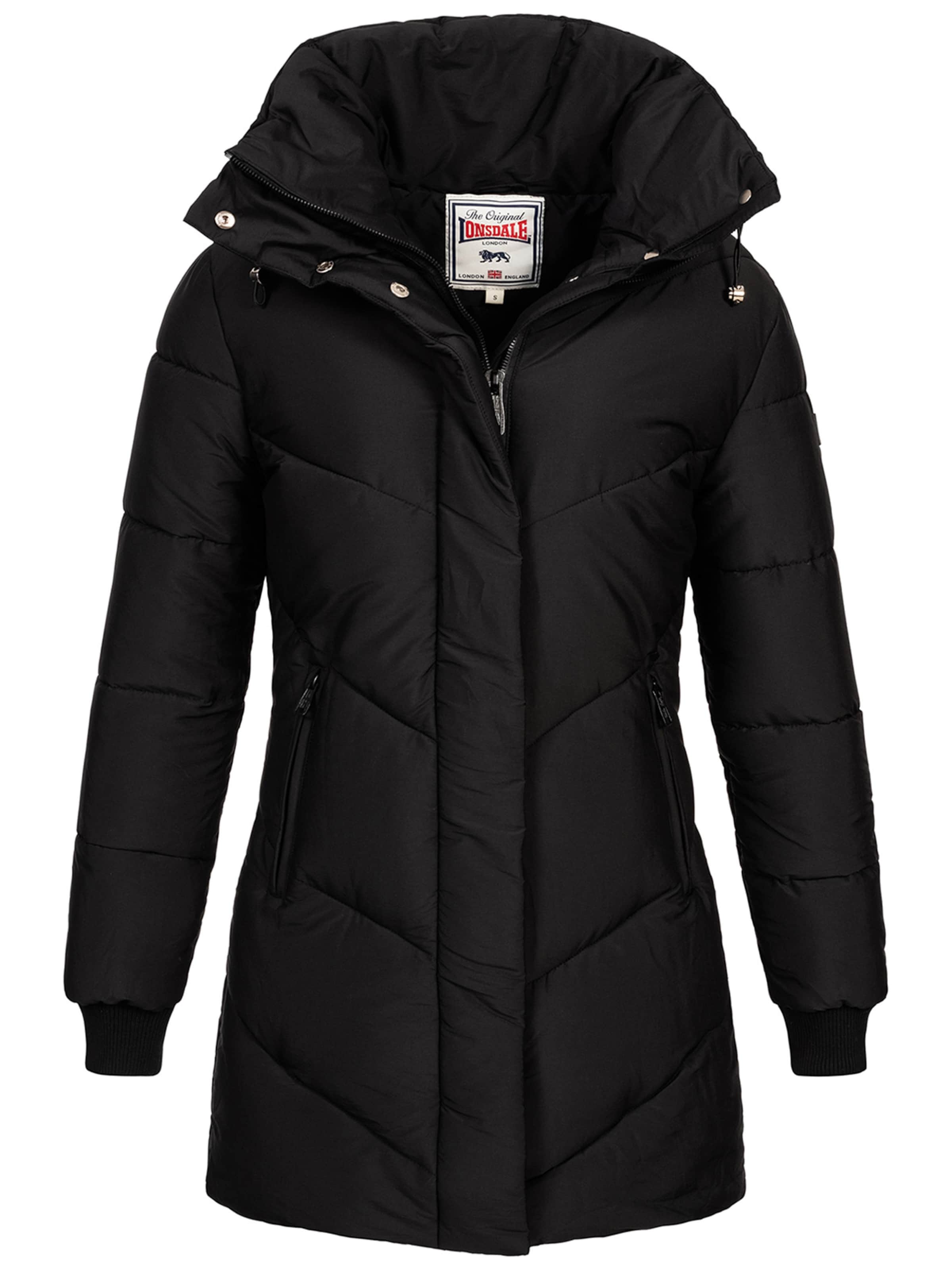 LONSDALE Winterjacke 'BEELEY' in Schwarz: Vorderseite