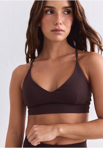 Aim'n Bustier Sport bh 'Sense' in Bruin: voorkant