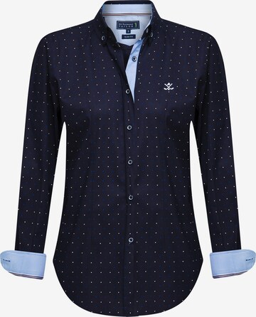 Sir Raymond Tailor Blouse 'Derry' in Blauw: voorkant