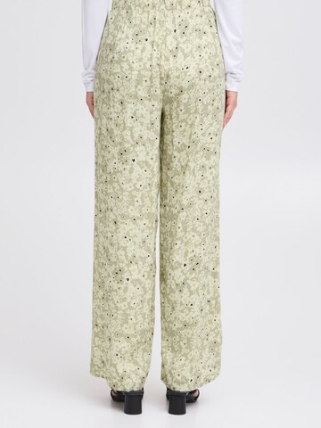 ICHI Loose fit Trousers 'Marrakech' in Green