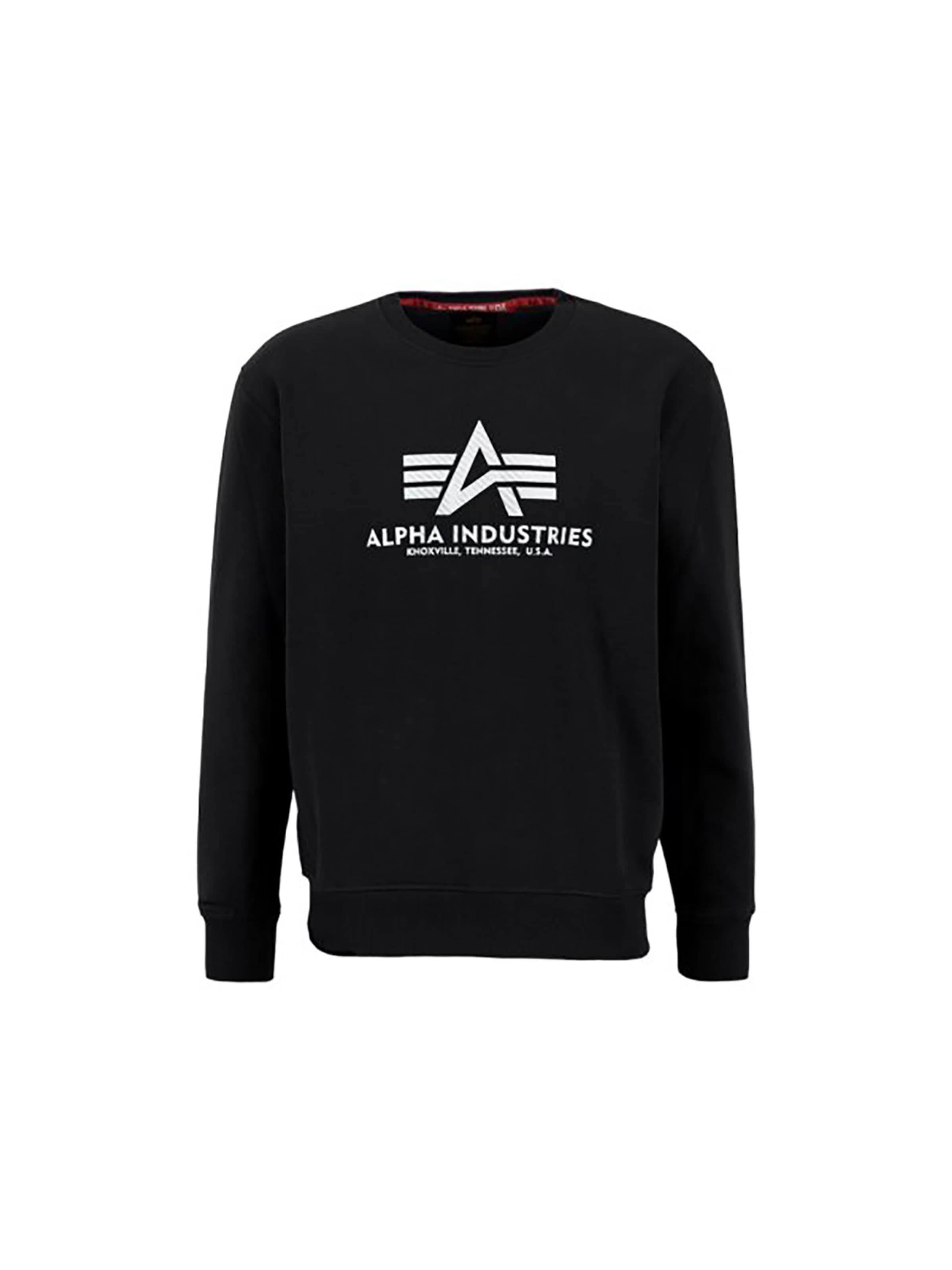 ALPHA INDUSTRIES Sweatshirt 'Basic' in Black: front