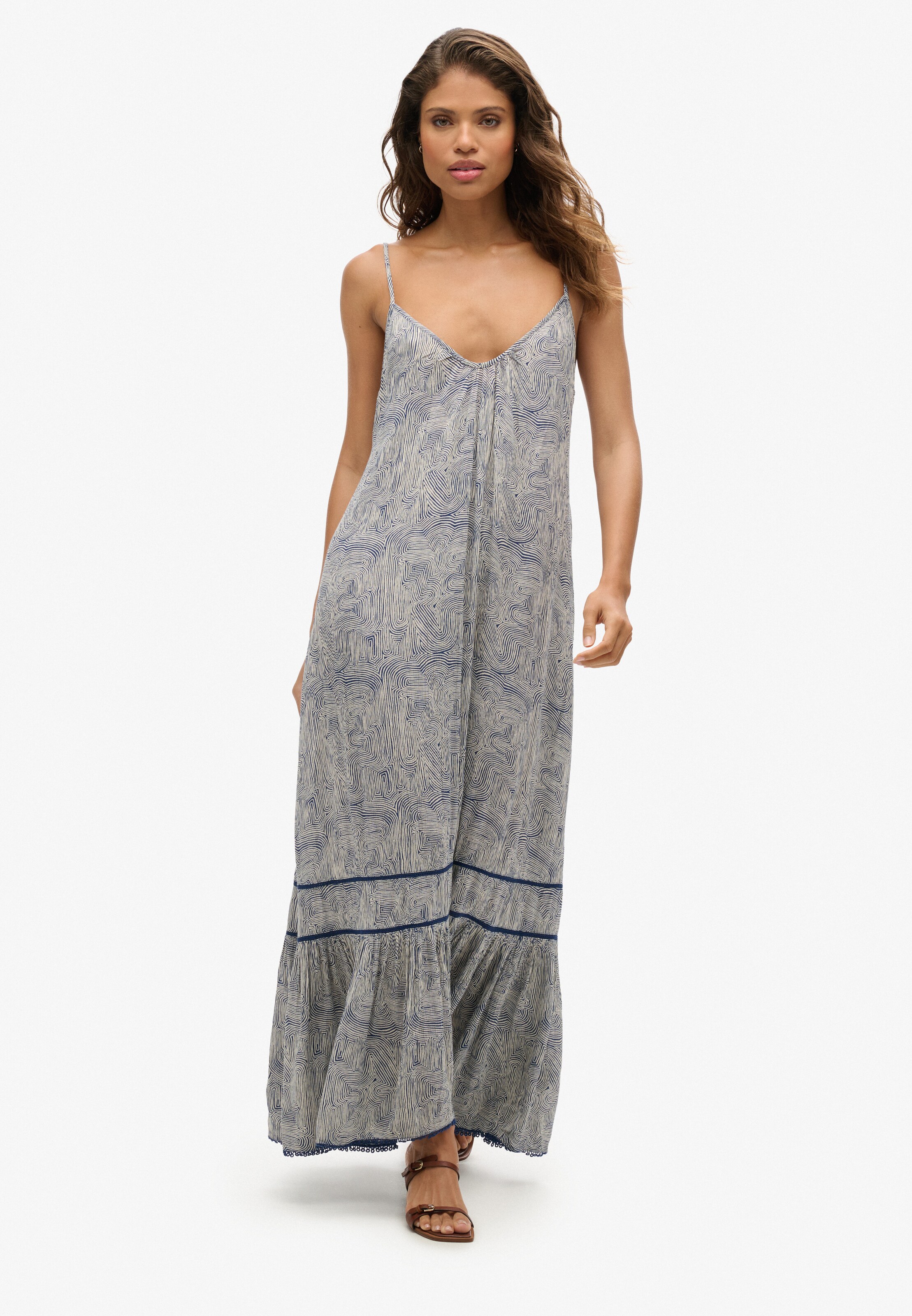 Superdry Beach Dress in Blue: front