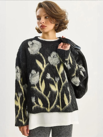 Pull-over oversize Bianco Lucci en noir