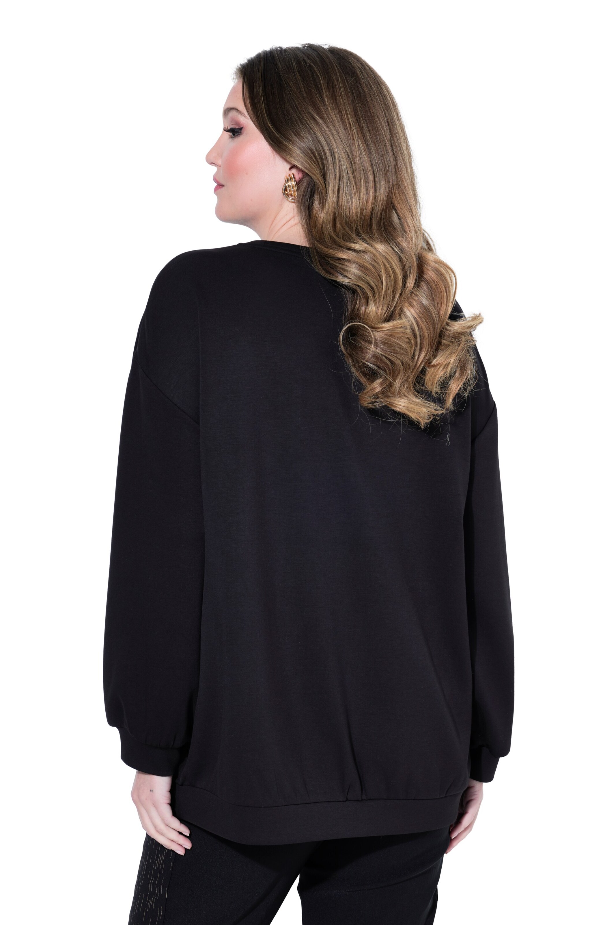 MIAMODA Sweatshirt in Black