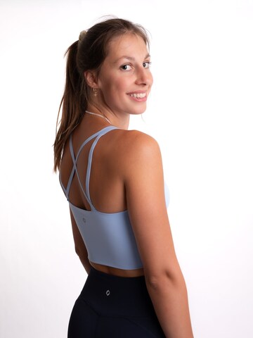 mymotus High support Sport bh 'Mymotus Ladies Crop Bra Jet Black FB132' in Blauw
