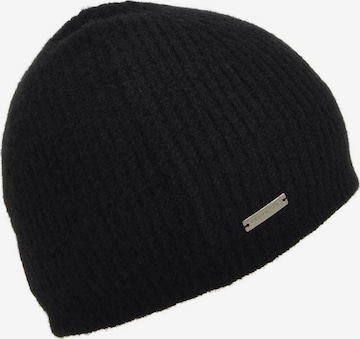 Seeberger Beanie 'Mütze' in Black: front