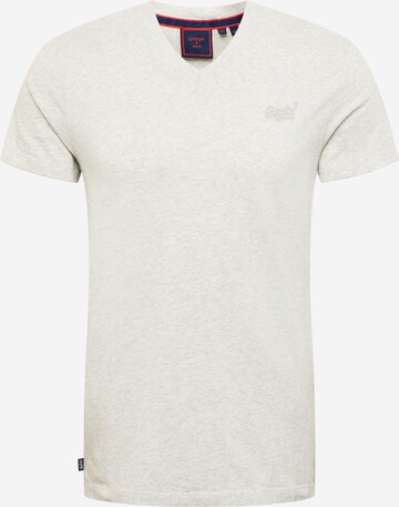 Maglietta 'VINTAGE LOGO EMB VEE TEE' di Superdry in grigio: frontale