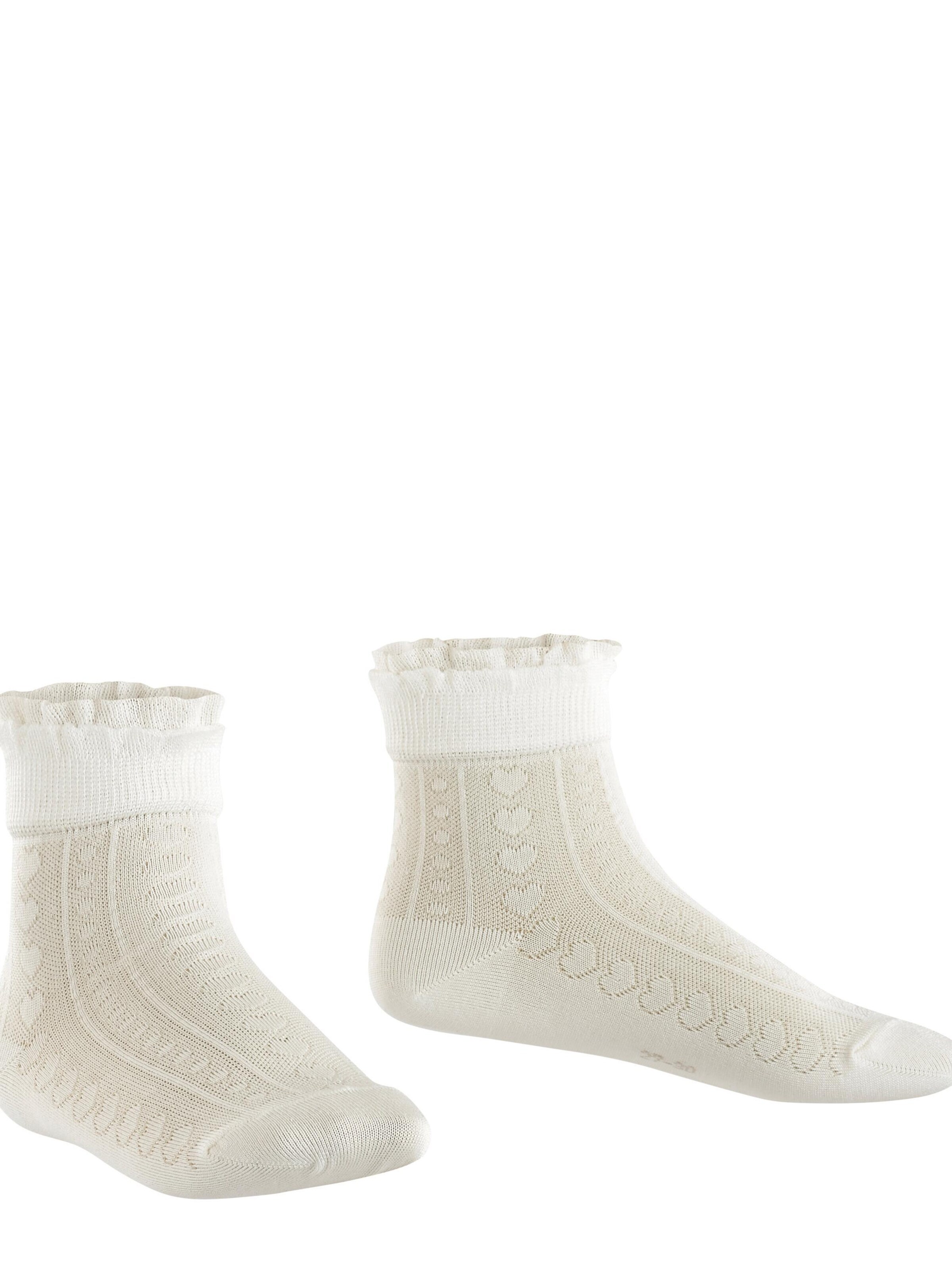 FALKE Socken 'Romantic Net'‌‌‌‌‌‌‌‌ in Weiß: Vorderseite