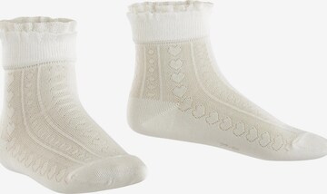FALKE Socken 'Romantic Net' in Weiß: Vorderseite